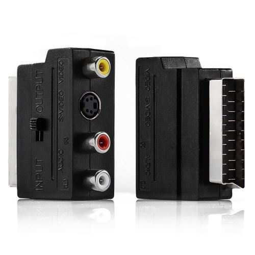 Câble S-Vidéo + Jack 3,5 Mm Vers Péritel - 3 M, Avec Interrupteur IN/OUT - Pour Connecter PC à TV/moniteur Ancien