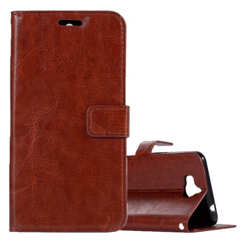 Huawei Y5 (2017) Housse Etui Cuir PU Marron Texture Peau ALS47733
