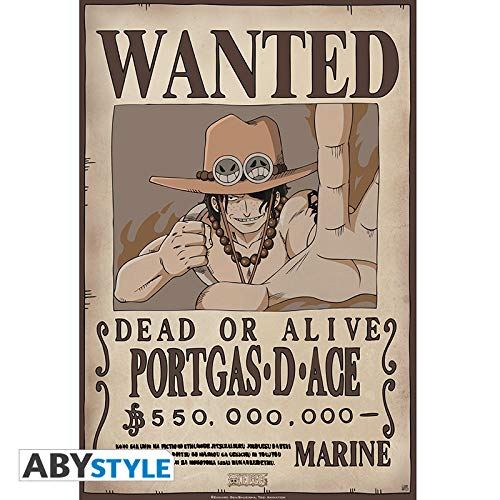 ABYstyle Abysse Corp _ Abydco310 One Piece – Poster Wanted Ace (52 x 35)