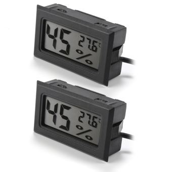 Mini 2en1 Thermomètre Hygromètre Numérique Écran LCD avec Câble 1.5M Sonde  de Température Humidité Compteur Noir BI701 - Thermomètre - Achat & prix