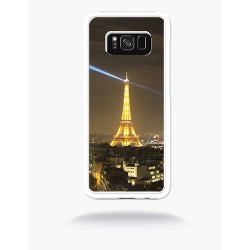 Coque Tour Eiffel Compatible Samsung S8 Bord Transparent