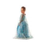URAQT Robe Elsa Enfant – Déguisement Princesse Avec Cape, Couronne Et Baguette Magique – Cosplay Luxe Pour Fête (100-150 Cm)