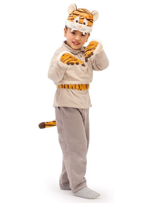 Trudi - 19266 - set déguisement tigre 3 à 5 ans (tête, pattes, queue)