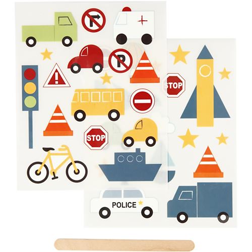autocollants à frotter trafic 12 x 15,5 cm