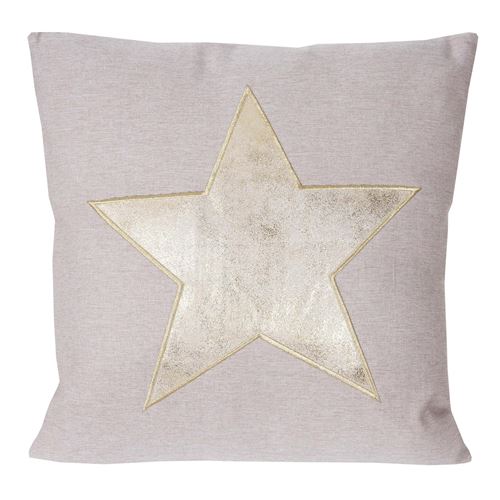 Coussin de d&eacute;coration, &eacute;toile, coussin avec bourrage, aspect brillant, 45x45cm 