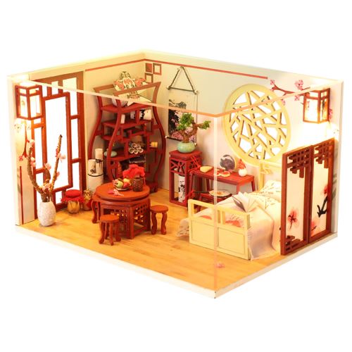 Maison Miniature Bricolage 3D En Bois Meubles Led Maison Puzzle Décorez Cadeaux Creative BT226