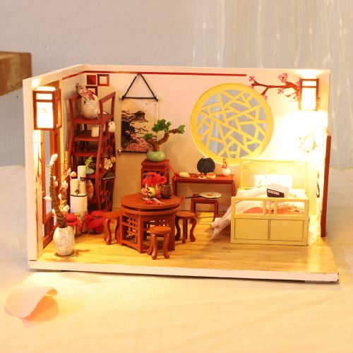 11€09 sur Maison Miniature Bricolage 3D En Bois Meubles Led Maison Puzzle  Décorez Cadeaux Creative BT226 - Autre jeux d'imitation - Achat & prix