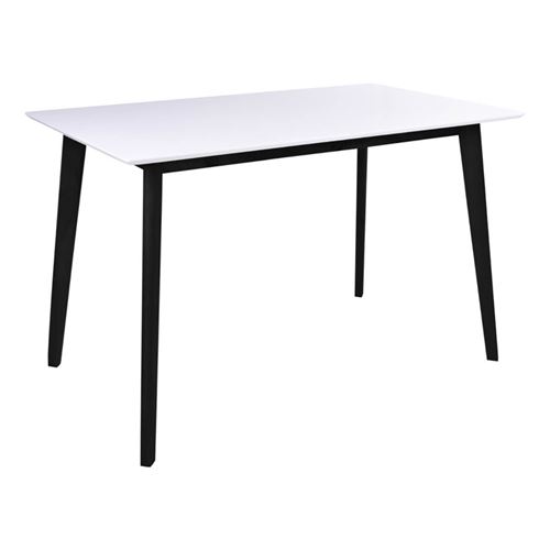 GRAM - Table Repas 120x70cm Noire et Blanche