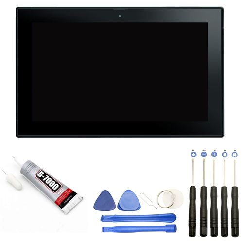 Visiodirect® Ecran complet: Vitre + LCD compatible avec Nokia Lumia 2520 NOIR+ Kit outils + Colle B7000 Offerte