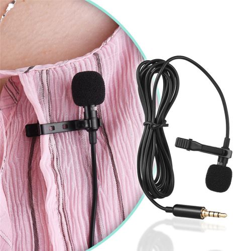 3,5 mm Jack Mini CRAVATE Collier Microphone Lavalier Mic Étiquette pour la parole