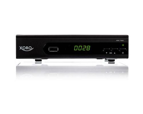 Xoro HRK Récepteur HD pour télévision numérique avec câble HDMI, SCART, USB 2.0, LAN Noir
