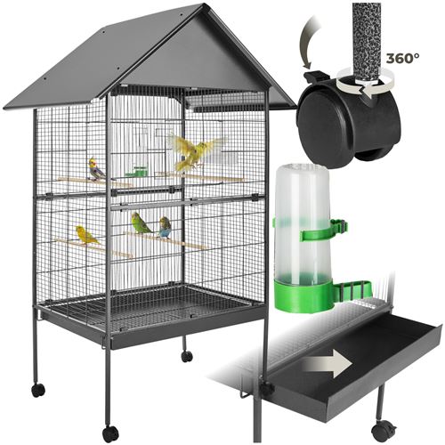 Comparer les prix de TecTake Cage à oiseaux 168 cm
