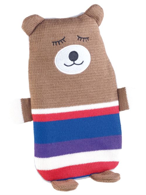 Housse animal en peluche pour bouillotte 1 L Nounours