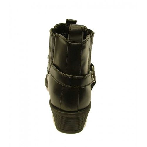 Bottines Style Cowboy US BRASS - Pointure 44 (UK 10) - Cuir Noir - Neuf En Boîte