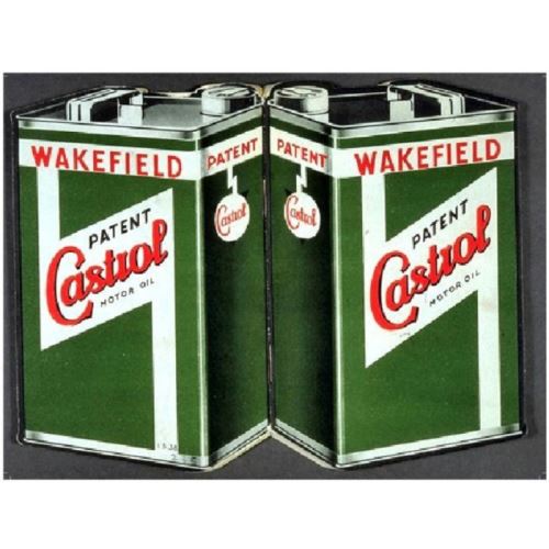 plaque castrol bidon d'huile tole deco rect affiche tole oil