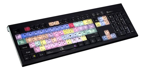Logickeyboard LKB-PPROCC-APBH-UK USB QWERTY Anglais Britannique Noir Clavier - Claviers (Standard, avec Fil, USB, QWERTY, Noir)