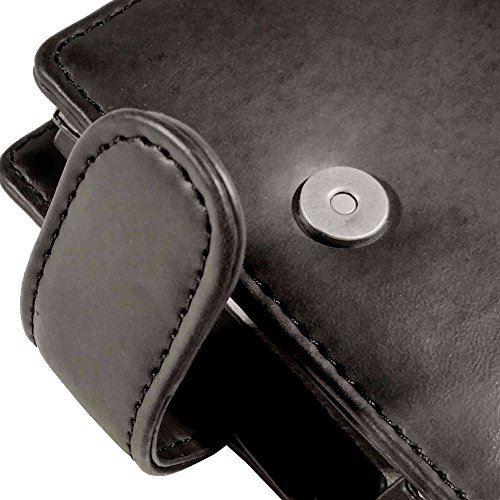 TUFF LUV Genuine Western Leather Case Cover for Cowon Plenue D - MP3 - Noir