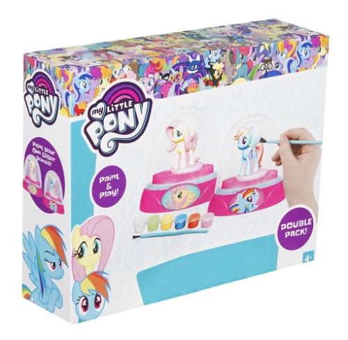 Pack 2 boules a neige a peindre rainbow dash & fluttershy - my little pony