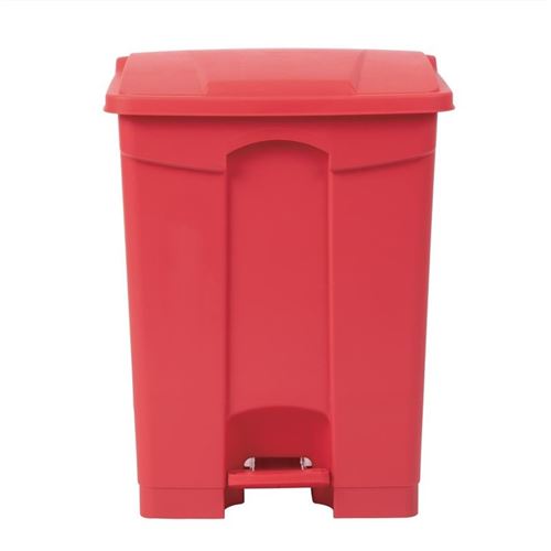 Poubelle de cuisine à pédale 65l jantex rouge
