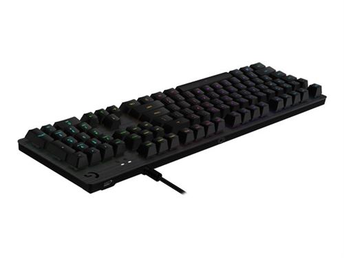 Logitech g513 clavier gaming mécanique rétroéclairé rgb avec switchs tactiles romer-g (carbone - german qwertz layout)