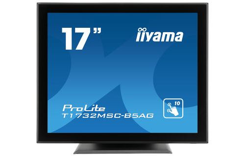 iiyama ProLite T1732MSC-B5AG - LED-monitor - 17 - aanraakscherm - 1280 x 1024 - TN - 250 cd/m² - 1000:1 - 5 ms - HDMI, VGA, DisplayPort - luidsprekers - zwart