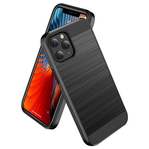 Etui Pour Téléphone Mobile Tpu Dur De Luxe Ultra-Mince Pour Iphone 12/12Pro 6.1 Pouces Noir W221