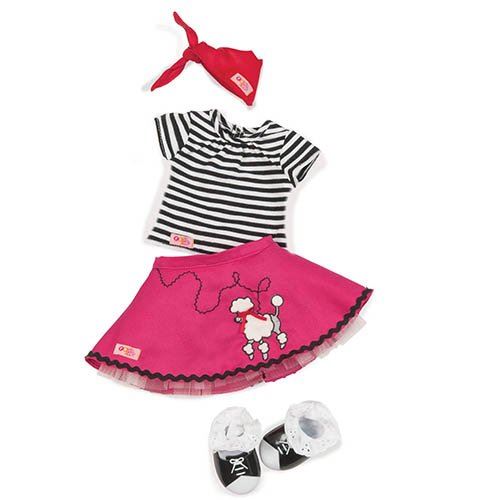 Our Generation Dolls Bop Till You Drop Pink Poodle Dress Outfit for Dolls, 18