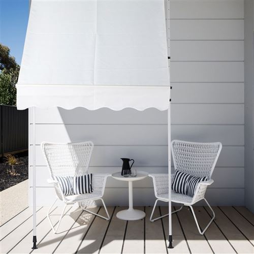 Auvent de jardin rétractable manuel pare-soleil imperméable - Beige