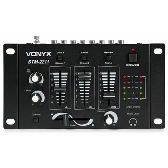 Vonyx STM-2211B - Table de Mixage 4 Canaux, 3 Canaux Mono/Stéréo Commutables - 1