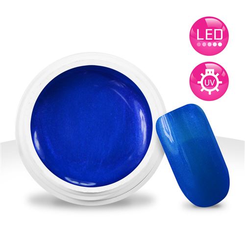Gel uv / led couleur bleu lagon métallisé - 5ml