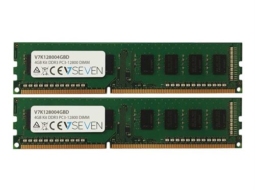 V7 4gb ddr3 pc3-12800 1600mhz dimm module de mémoire v7k128004gbd