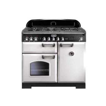 Piano de cuisson gaz falcon cdl100dfwh/c-eu blanc chrome