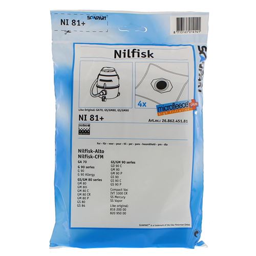 Scanpart Sac à poussière Nilfisk Gs80-90 Micro En