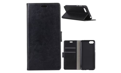Etui type portefeuille noir Huawei Y6 (2018) rabat latéral articulé fonction stand