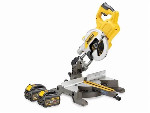 Scie à Onglets Dewalt - Flexvolt - 54 V Xr 2 Batteries 6.0Ah, Chargeur - Dcs777T2
