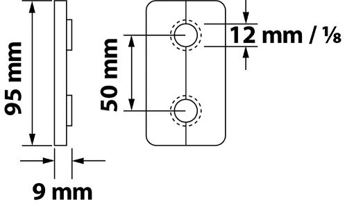 Sanitop-Wingenroth 22 mm ou 1/2 pouce Métal Chromé Hauteur 5 mm Rosace Diamètre Extérieur 61 mm 