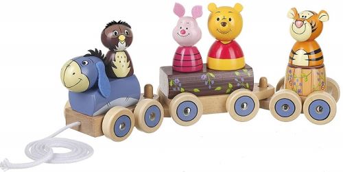 Train en bois a tirer winnie the pooh disney baby - jouet a tirer bebe - premier age