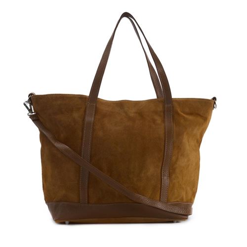 OH MY BAG Sac porté épaule Cuir porté épaule main bandoulière et de travers Femmes en véritable cuir fabriqué en Italie - modèle IRUPU Marron cognac