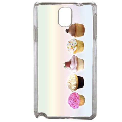 Coque Cup Cakes Patisserie Compatible Samsung Galaxy Note3 Transparent