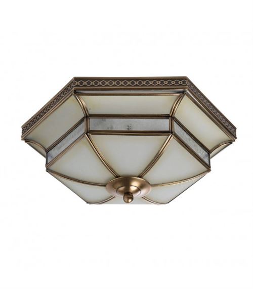 Plafonnier laiton Country 3 ampoules 15 Cm
