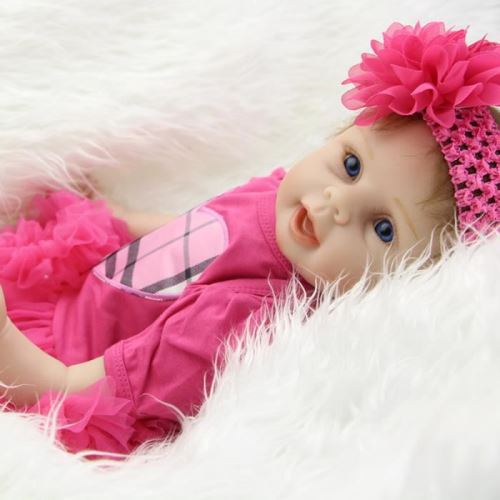 Poupée 22 Pouce Reborn Silicone Baby Doll Bebe Reborn Pour L'anniversaire De Noël