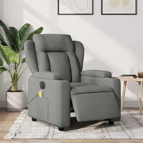 Vidaxl Gris Fauteuil De Massage - Foncé - Image 3