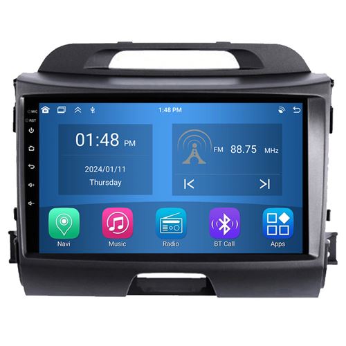 Autoradio RoverOne® Bluetooth CarPlay Android Auto Navigation 4Go RAM 64Go ROM pour Kia Sportage 3 SL 2010-2016