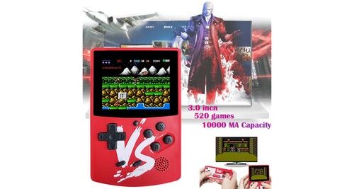Console de jeu portable de capacité avec 3,0 pouces 300 jeux power bank portable usb - multicolore