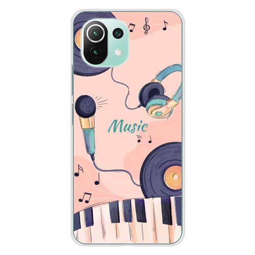 Coque en silicone imprimée compatible Xiaomi Mi 11 Lite Accords en couleur