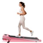 Inclinaison 0-5° Tapis de course pliable, Motorisé1-10 Km/h - 2.5HP - Écran LCD - Ultra Fin et Silencieux - tapis de march Rose