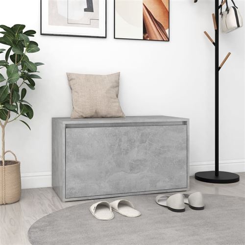 Vidaxl Gris Banc D'entrée 80 Cm Béton - Image 3