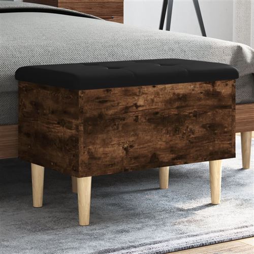 Banc de rangement chêne fumé 62x42x46 cm bois d'ingénierie Vidaxl