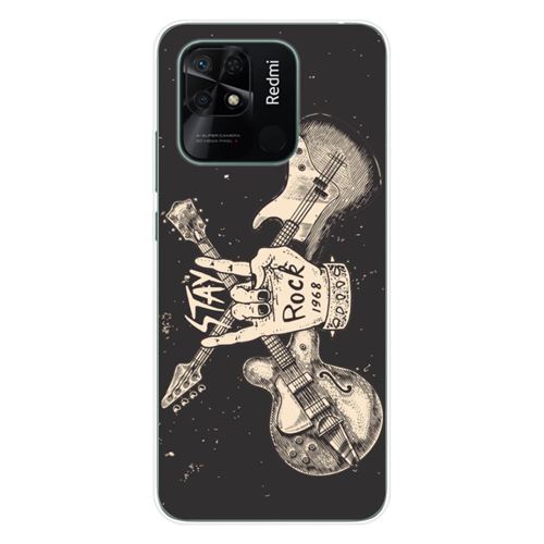 Coque en silicone imprimée compatible Xiaomi Redmi 10C Stay rock