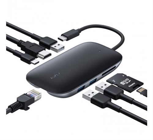 Aukey Unity Link PD III - Dockingstation - USB-C - HDMI - GigE